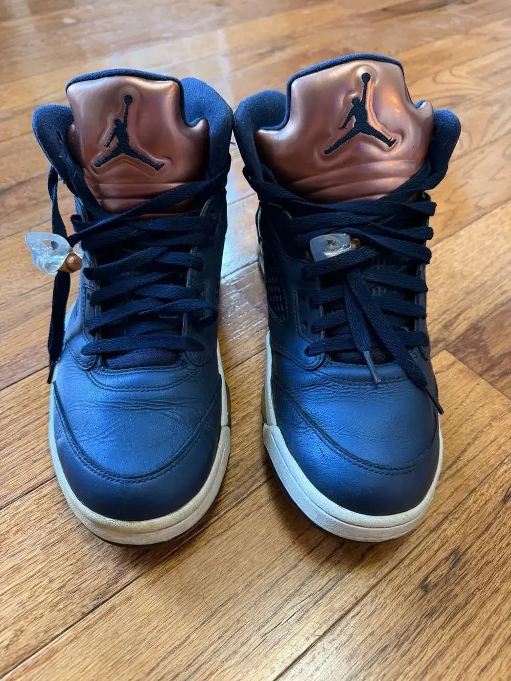 Nike Air Jordan 5 Retro Bronze Obsidian Metallic Red Bronze Sneakers US 11